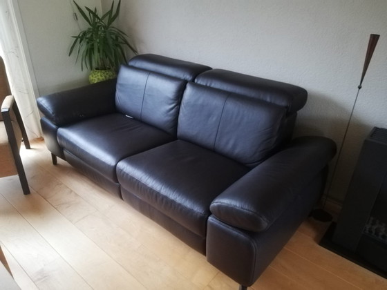 Image 1 of Leather Two-Seater Sofa ROM1961 - Electrically Adjustable
