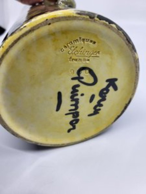 Image 1 of Vaso Pichet Kercy Quimper di Simone Carrié per Elchinger Francia 1950