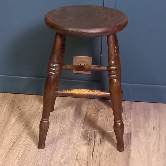 Image 1 of Antique Windsor (pub) stool