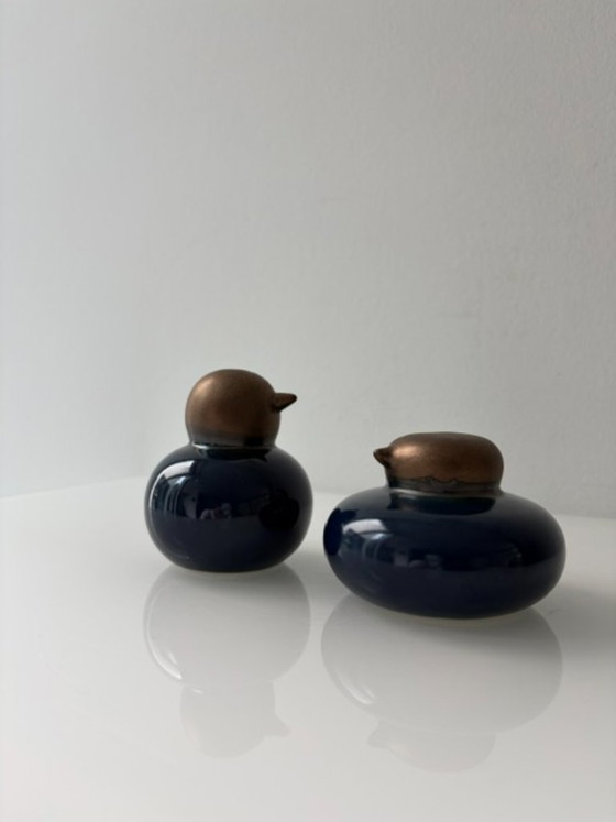 Set van 2 Vintage Keramische Beelden Scandinavische Look – Decoratieve objecten, Ceramic (photo 4 of 10)