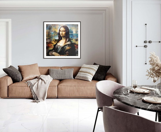 Alberto Ricardo - Mona Lisa - Lithografie van de kunstenaar – Litho's & Zeefdrukken, Canvas (photo 3 of 17)