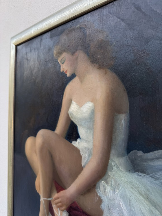 Image 1 of Oil painting on canvas, dancer Joan Mayor