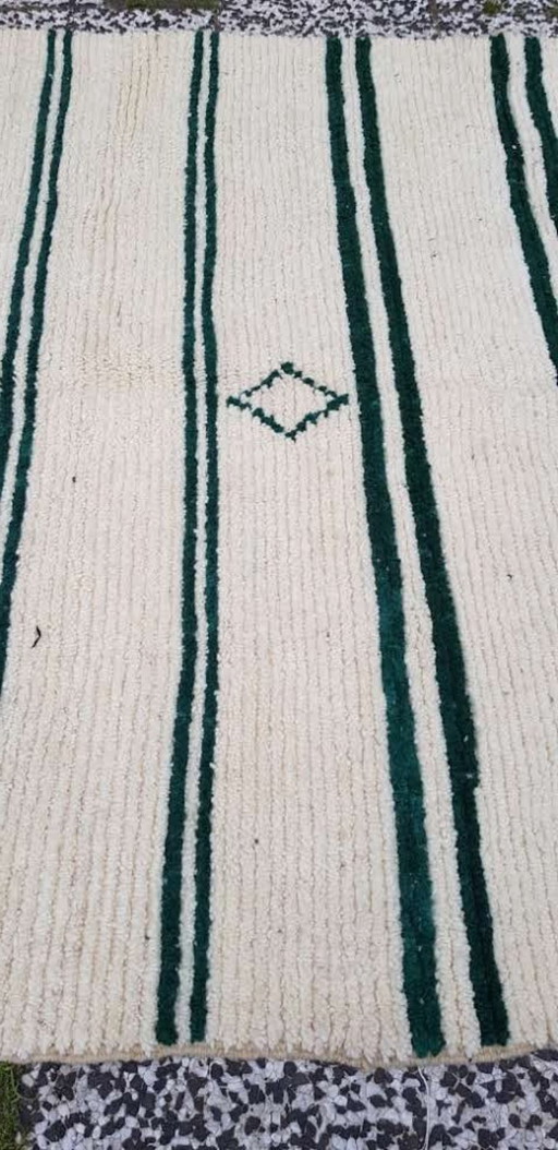 Hand-knotted Berber wool rug 276x156cm