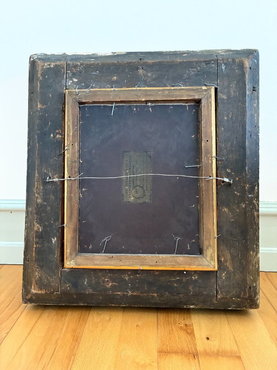 Dipinto a olio antico di paesaggio marino, c. 1845 – Dipinti e disegni, Canvas (photo 14 of 16)
