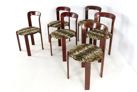 Set di 6 sedie Bruno Rey per Kusch & Co con stampa tigrata vintage – Sedie da pranzo, Wood (photo 22 of 24)