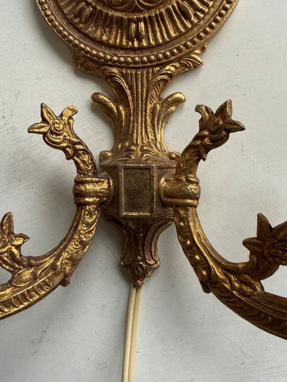 Applique murale antique, Appliques murales, Bronze, Crème (photo 4 sur 5)