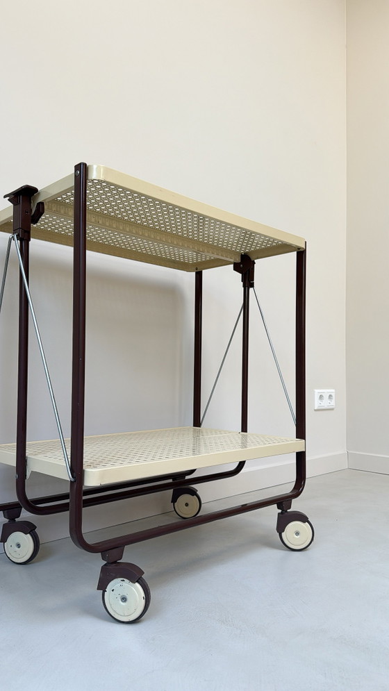 Image 1 of Carrello vintage in metallo con ruote in plastica di FRZ metallwarenfabrik