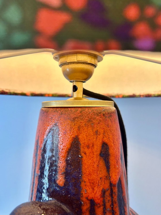 Image 1 of Impressionante lampada da terra Scheurich con smalto luminoso Fat Lava