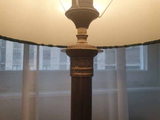 Splendido Set Lampade a Colonna Vintage Herda Ottone – Hollywood Regency - Stile Impero - Neoclassico - (photo 5 of 15)