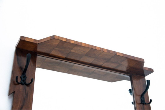 Image 1 of Porte-manteau Art déco avec miroir, Pologne, années 1950
