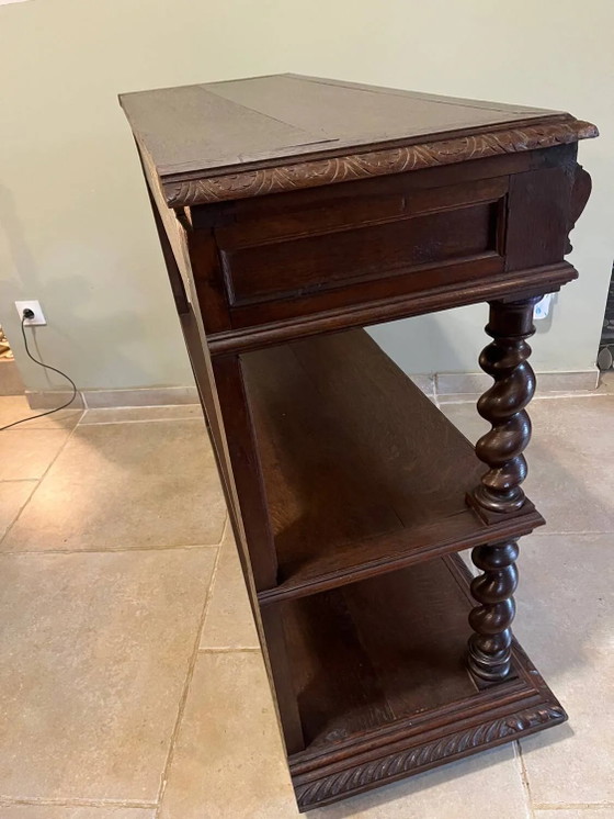 Konsole oder gedrehter Beistelltisch aus Holz – Konsolen, Marble, Wood (photo 16 of 21)
