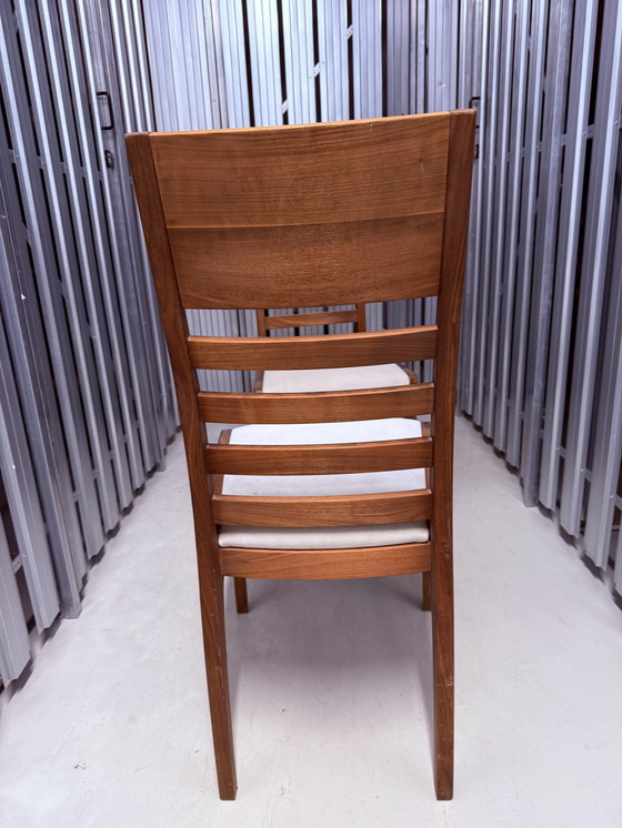 Image 1 of 3 hochwertige Venjakob Esszimmerstühle – Massivholz, gepolstert, Top Zustand 