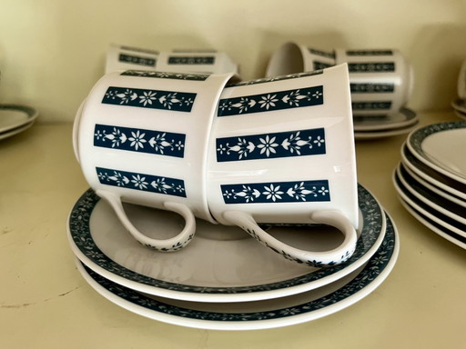 Vintage Royal Doulton "Moonstone" china 64 delig servies