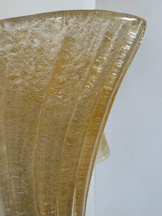 Image 1 of Coppia di applique da parete vintage in vetro di Murano stampato e pressato, Italia, 1980
