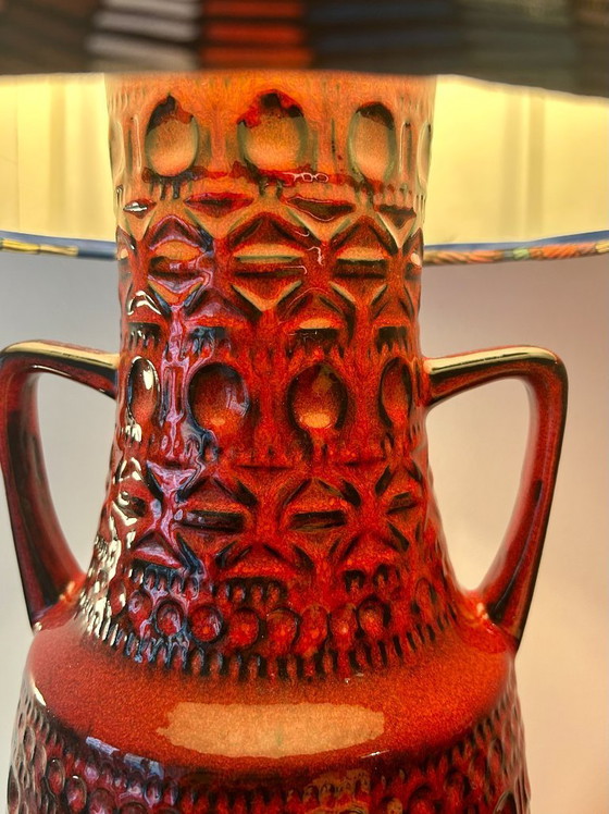 Image 1 of Large statement accent lamp made of Bay ceramic vase – model 608-45 (design: Bodo Mans)