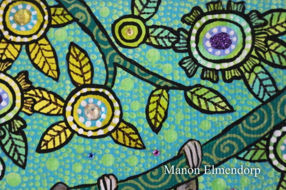 Image 1 of Hand-painted Sloth Painting New 15 x 10 cm