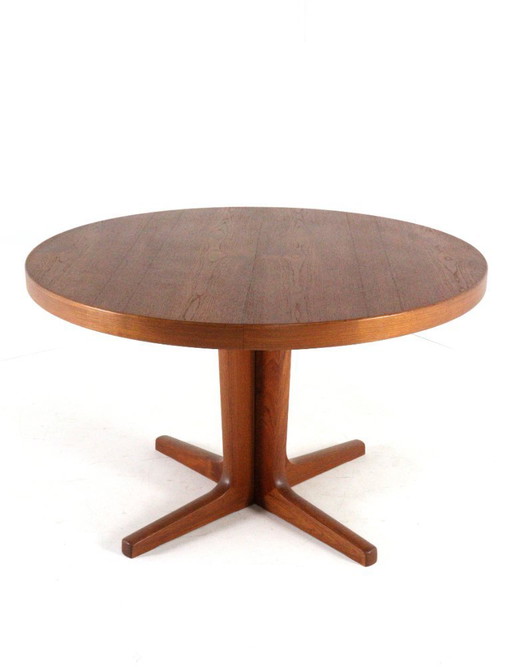 Round 2x extendable Danish design dining table vintage