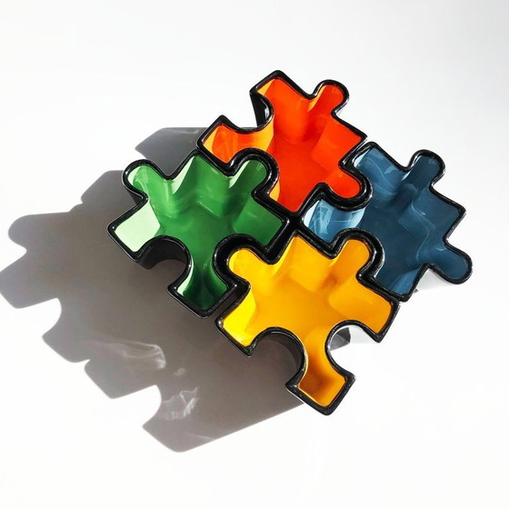 Image 1 of Ensemble de vide poches puzzle en céramique. Italie, années 80