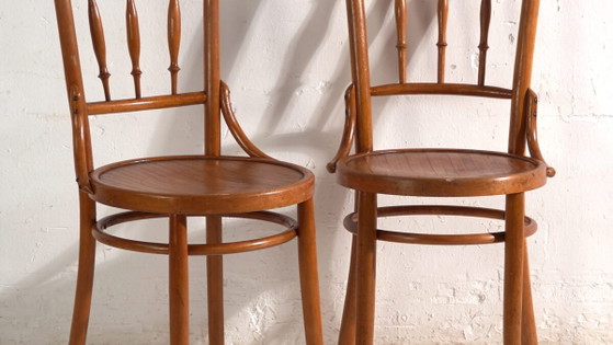 Sedie antiche in legno curvato stile Thonet – Ungheria, circa 1960 #8 – Sedie da pranzo (photo 3 of 40)