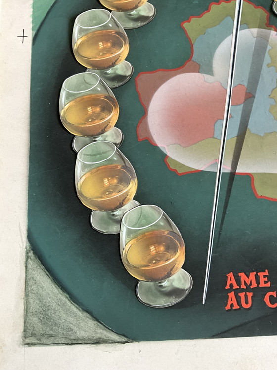 Image 1 of Original French Armagnac Advertising Artwork by Hervé Morvan