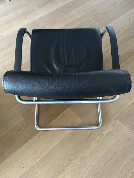 Image 1 of 2 fauteuils Harvink Deining 3 en cuir noir