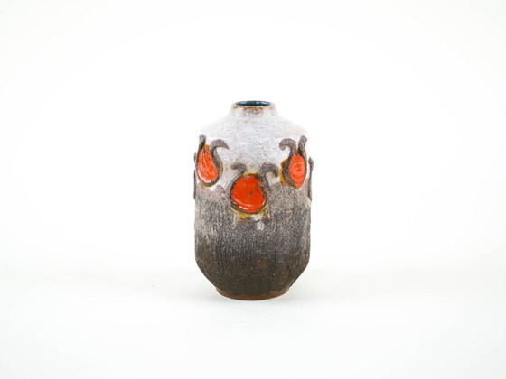 Vase en céramique, design allemand, années 1960, fabriqué par Strehla, Multicolore (photo 2 sur 8)