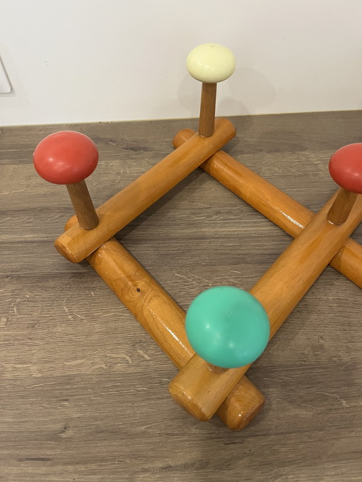 Large vintage accordion coat rack