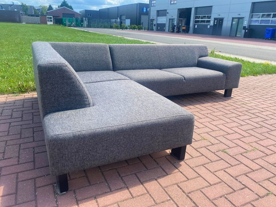 Image 1 of Sofá esquinero moderno de tela gris