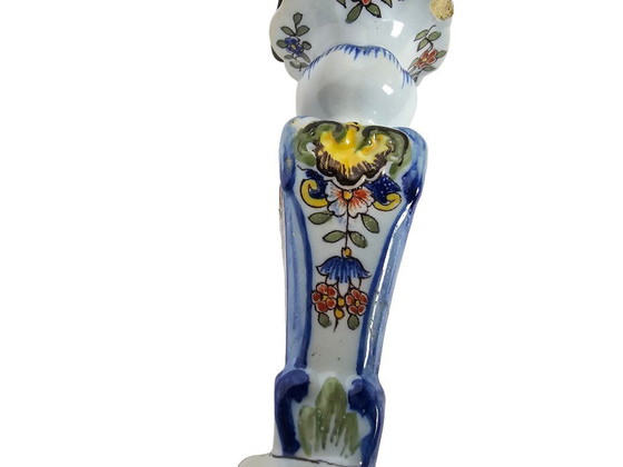 Image 1 of Desvres - Lampe de table en faïence polychrome - France - 3e quart du XIXe siècle