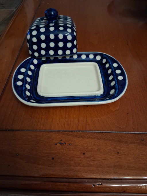 Prachtige handgemaakte bunzlauer design botervloot