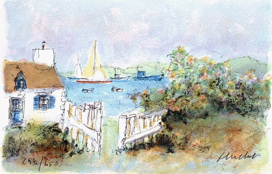 Image 1 of Urbain HUCHET Marine V Signed lithograph 1990
