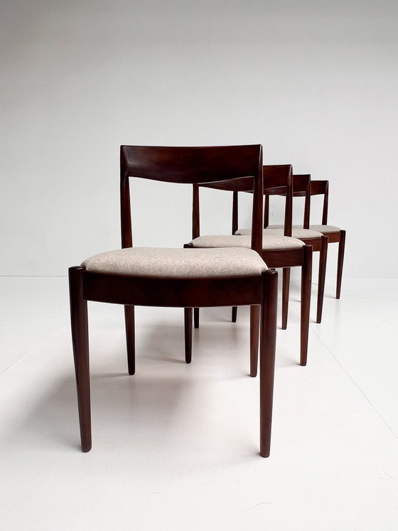 Set di 4 sedie di design danese di metà secolo, anni '60 – Sedie da pranzo, Textile (photo 6 of 15)