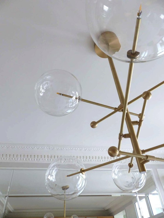 Image 1 of Sospensione in ottone e vetro borosilicato "RD15 6 ARMS" design Schwung