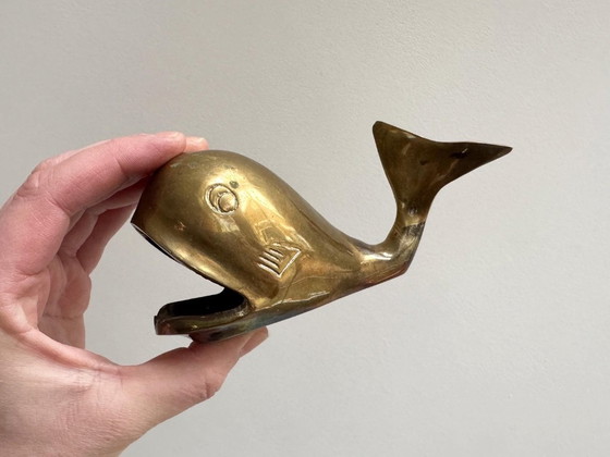 1 posacenere/statuetta/decorazione vintage a forma di balena in ottone – Oggetti decorativi, Brass (photo 5 of 6)