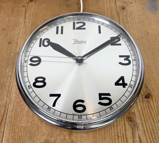 Image 1 of Vintage German Electric Wall Clock from Palmtag, 1960s