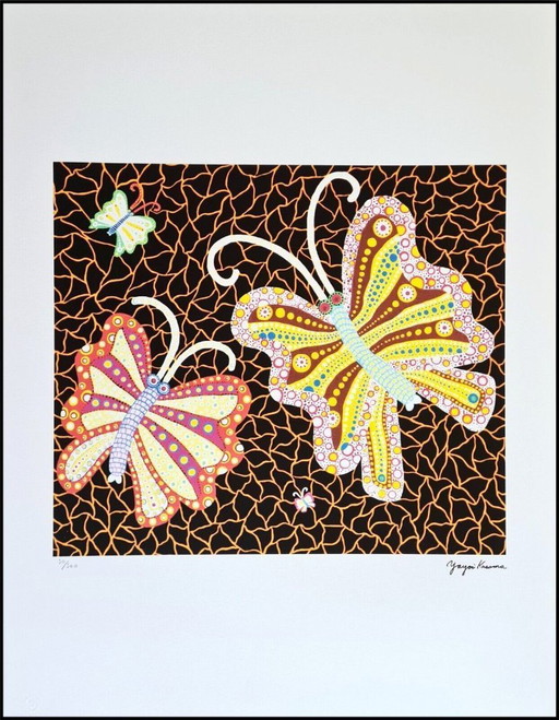 Naar Yayoi Kusama, Vlinders, Lithografie, jaren 1990