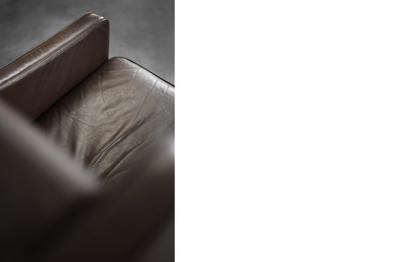 Image 1 of Poltrona danese moderna in pelle marrone di metà secolo, anni '60