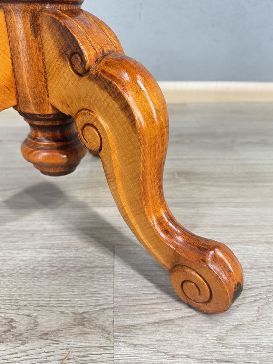 Image 1 of Französischer Beistelltisch aus Holz Weintisch mit Intarsien