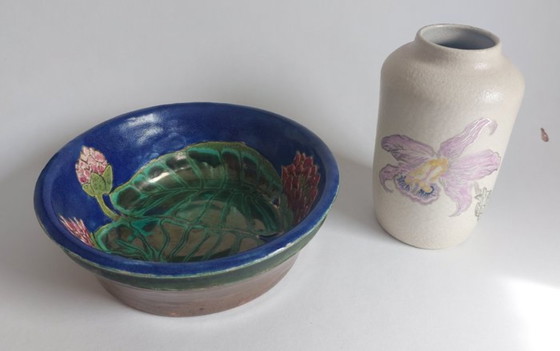 Image 1 of Leo Muysken (1907-1984) - Earthenware - Vase and Bowl