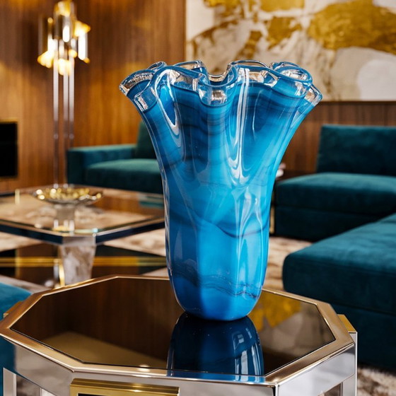 1970s Exquisite "Fazzoletto" Murano Glass Vase by Dogi, Italy – Vintage (photo 3 of 8)
