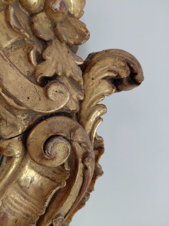 Image 1 of specchio in legno dorato del XIX secolo