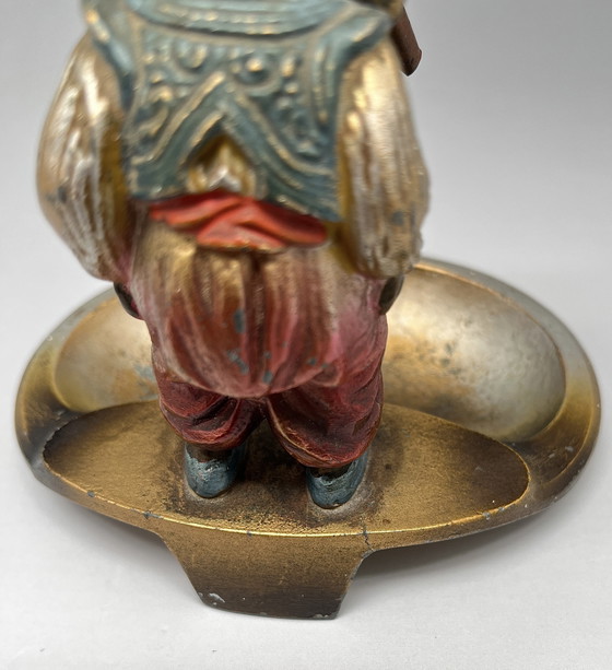 Image 1 of Austrian Bobblehead Figural Ashtray – Made in Austria