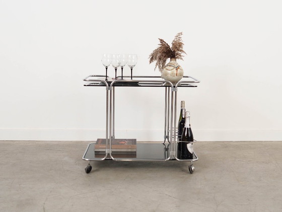 Image 1 of Glazen barkast op wielen, Italiaans design, jaren 70, gemaakt in Italië