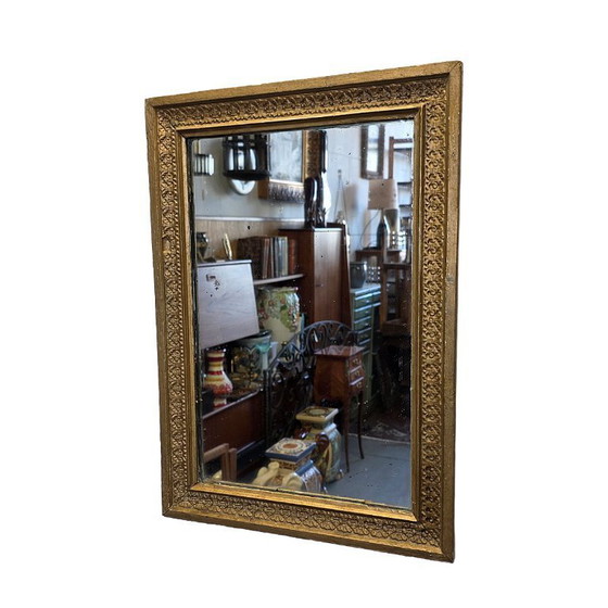 Image 1 of Miroir ancien français à cadre doré