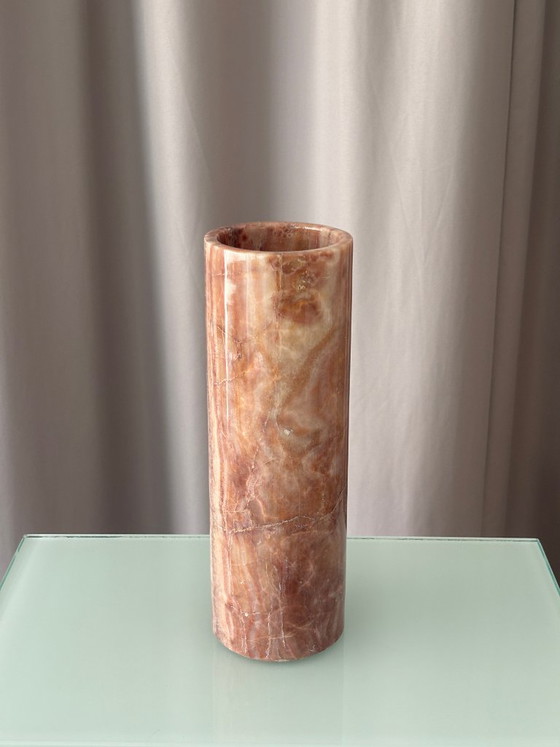 Vase vintage élégant sculpté dans du marbre onyx naturel massif – Marble (photo 3 of 10)