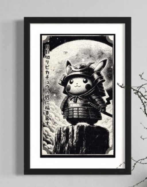 Obra de arte Pikachu (Pokémon) Samurái Lunar