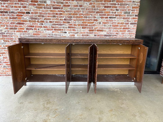 Image 1 of Brutalist cabinets in wenge, 1970s