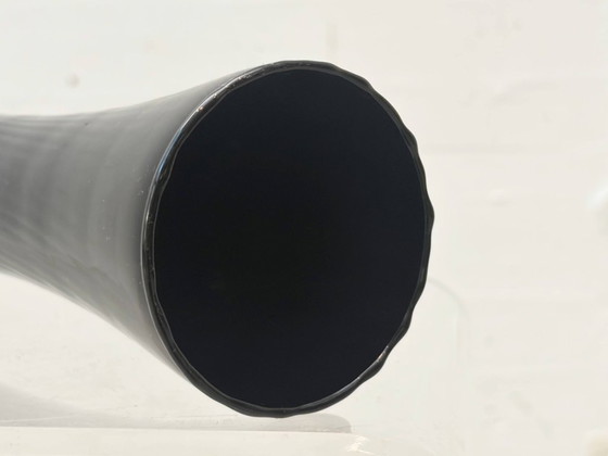 Image 1 of Black mid-century design glass vase