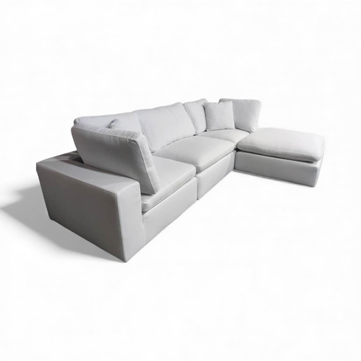 3-zits hoekbank met voetenbank