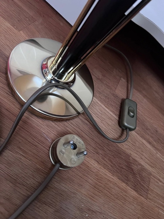 Image 1 of Lampe de table Hollywood Regency en laiton